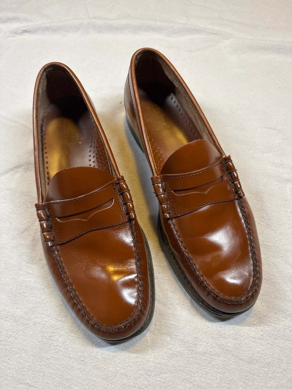 G.H. Bass & Co. Weejuns Larson Penny Loafers Honey Brown Leather